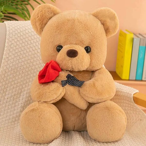 25cm Rose Teddy Bear Plush Toy Romantic Gift for Valentine's Day