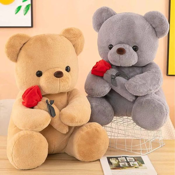 25cm Rose Teddy Bear Plush Toy Romantic Gift for Valentine's Day