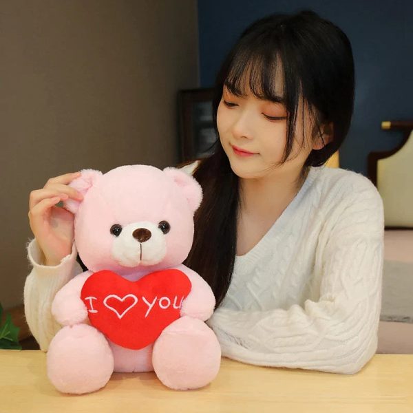 28CM Teddy Bear Plush Toy Holding Heart I Love You 28CM Teddy Bear Plush Toy Holding Heart I Love You