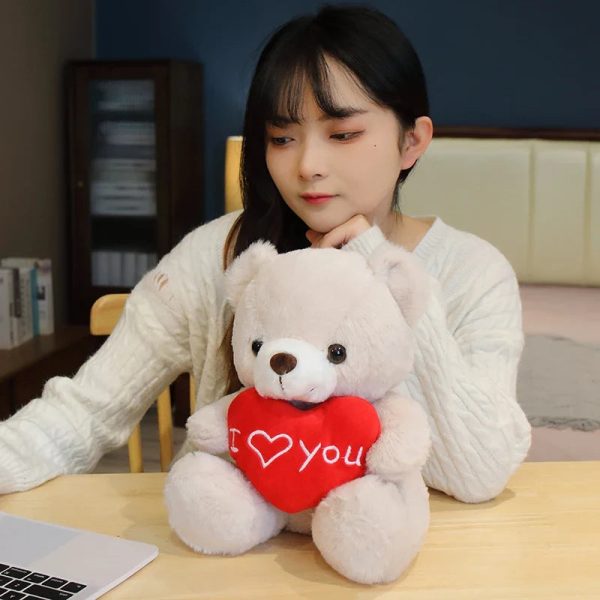 28CM Teddy Bear Plush Toy Holding Heart I Love You 28CM Teddy Bear Plush Toy Holding Heart I Love You