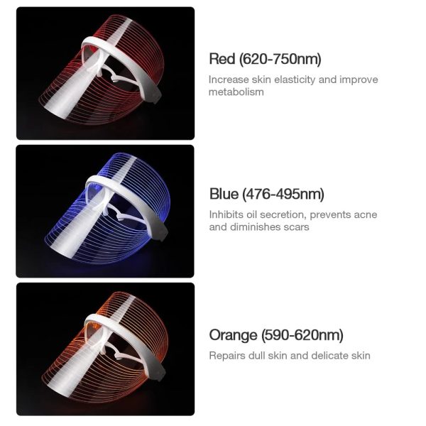 3 Colors LED Light Anti-aging Therapy Face Mask 3 Colors LED Light Anti-aging Therapy Face Mask