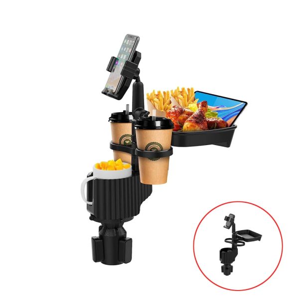 3 In 1 Adjustable Car Cup Tray With Phone Holder