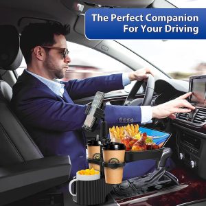 3 In 1 Adjustable Car Cup Tray With Phone Holder