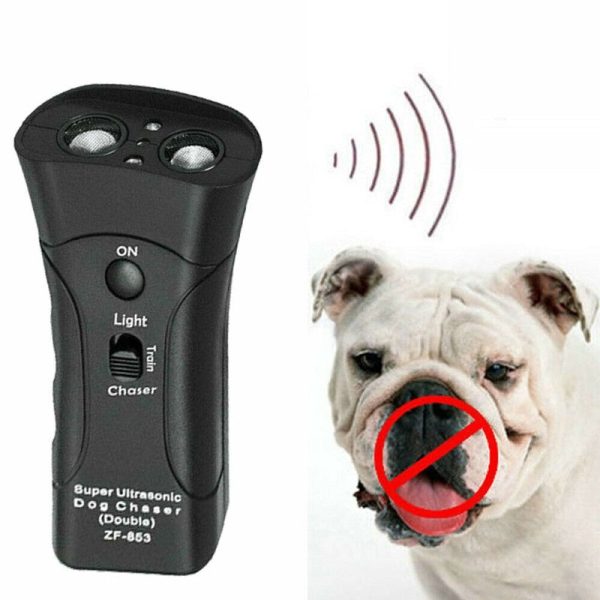 3-in-1 Anti-Barking Device Ultrasonic Repeller & LED Light 3-in-1 Anti-Barking Device Ultrasonic Repeller & LED Light