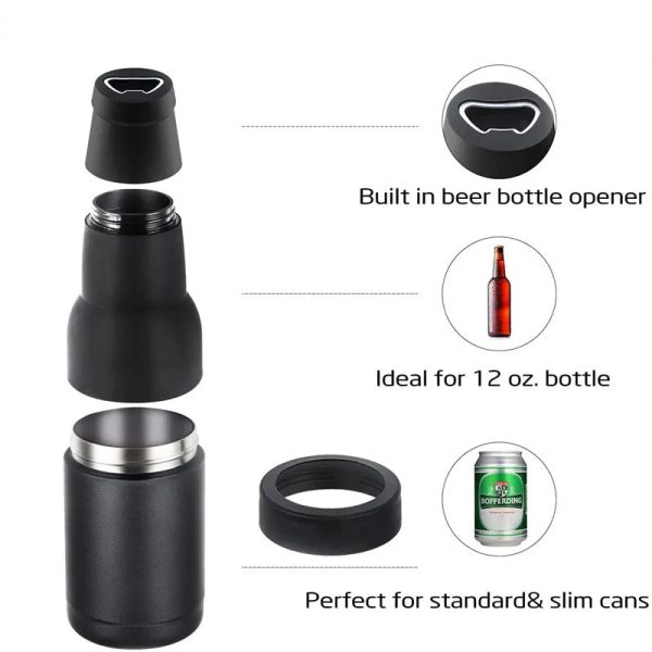 3 In 1 Stainless Insulated Bottle Holder 3 In 1 Stainless Insulated Bottle Holder
