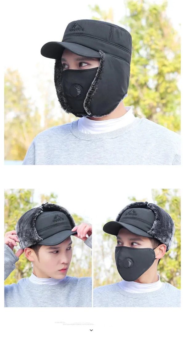 3 In 1 Thermal Face Mask Earmuffs Cap 3 In 1 Thermal Face Mask Earmuffs Cap