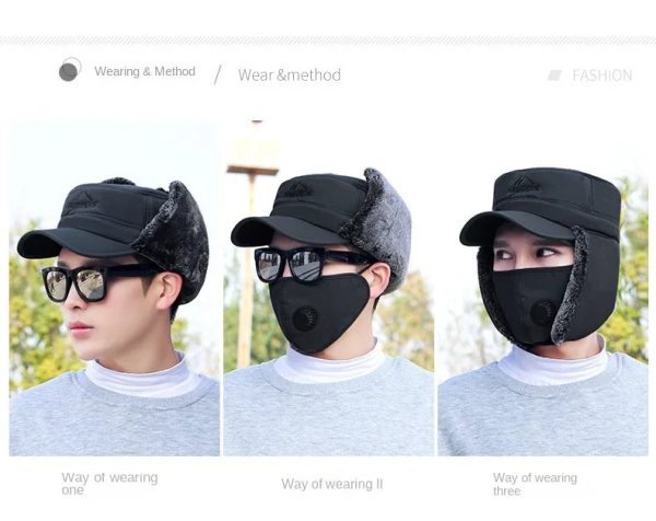 3 In 1 Thermal Face Mask Earmuffs Cap 3 In 1 Thermal Face Mask Earmuffs Cap
