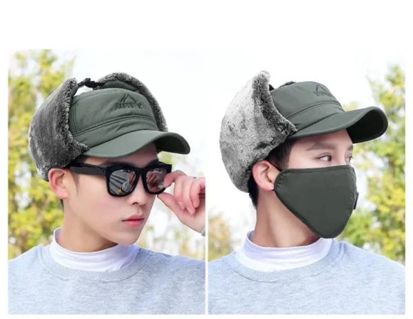 3 In 1 Thermal Face Mask Earmuffs Cap 3 In 1 Thermal Face Mask Earmuffs Cap