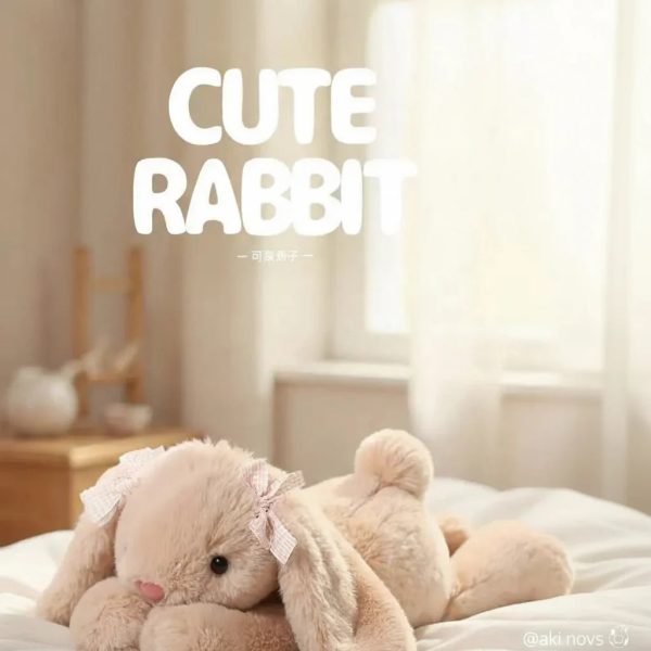 35cm Shy Rabbit Plush Pillow Soft Stuffed Doll 35cm Shy Rabbit Plush Pillow Soft Stuffed Doll