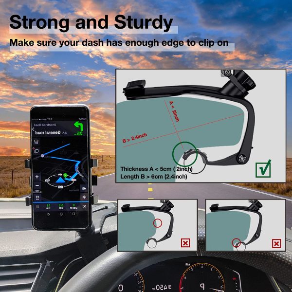 360 Degree Rotatable Car Dashboard Phone Holder 360 Degree Rotatable Car Dashboard Phone Holder