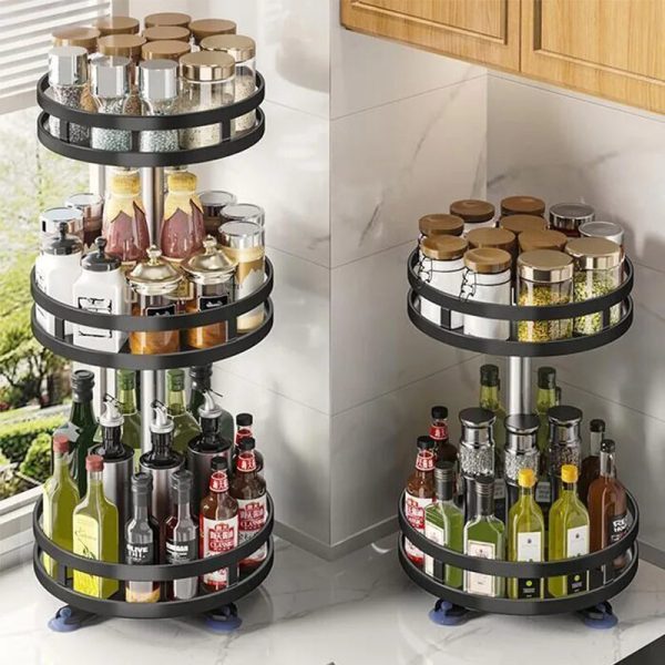360 Rotating Spice Rack Organizer