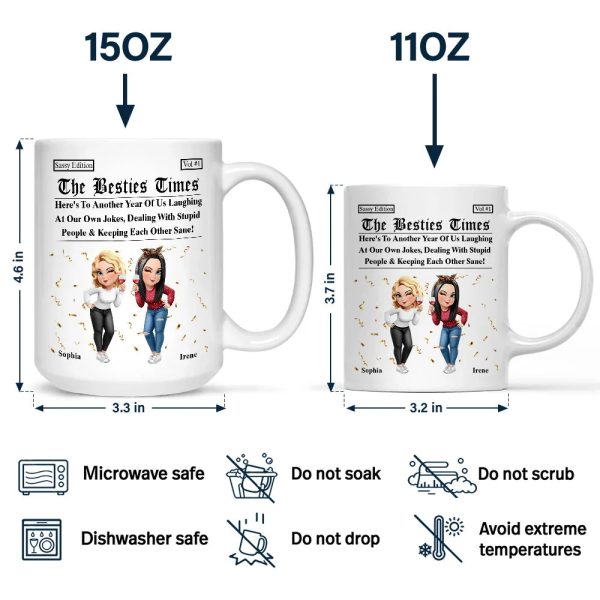 3D Effect Besties Here's To Another Year Of Us - Personalized Mug 3D Effect Besties Here's To Another Year Of Us - Personalized Mug