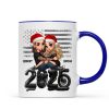 3D Effect Biker Couple Christmas - Personalized Mug - Gift For Bikers, Gift For Him, For Her