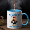 3D Effect Funny Chicken F-Caw-F I Mean Good Morning - Personalized Accent Mug 3D Effect Funny Chicken F-Caw-F I Mean Good Morning - Personalized Accent Mug