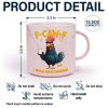 3D Effect Funny Chicken F-Caw-F I Mean Good Morning - Personalized Marble Mug