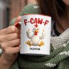 3D Effect Funny Chicken F-CAW-F My Work Vocabulary - Personalized Accent Mug 3D Effect Funny Chicken F-CAW-F My Work Vocabulary - Personalized Accent Mug
