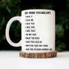 3D Effect Funny Chicken F-CAW-F My Work Vocabulary - Personalized Mug 3D Effect Funny Chicken F-CAW-F My Work Vocabulary - Personalized Mug