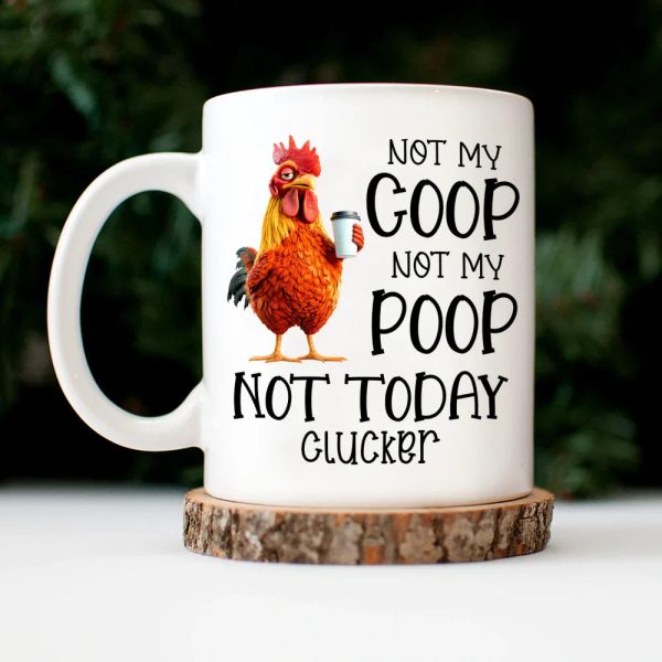 3D Effect Funny Chicken Not Today Clucker - Personalized Mug 3D Effect Funny Chicken Not Today Clucker - Personalized Mug