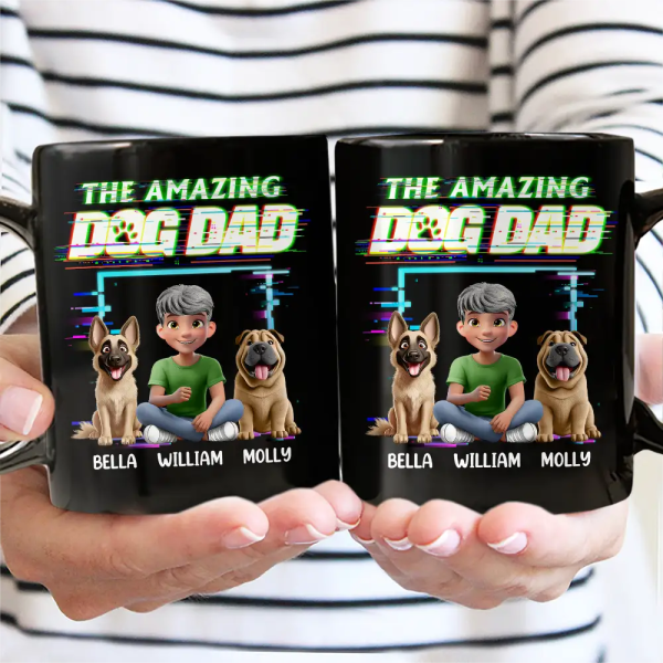 3D Effect Glitch Signal The Amazing Dog Dad - Personalized Mug 3D Effect Glitch Signal The Amazing Dog Dad - Personalized Mug