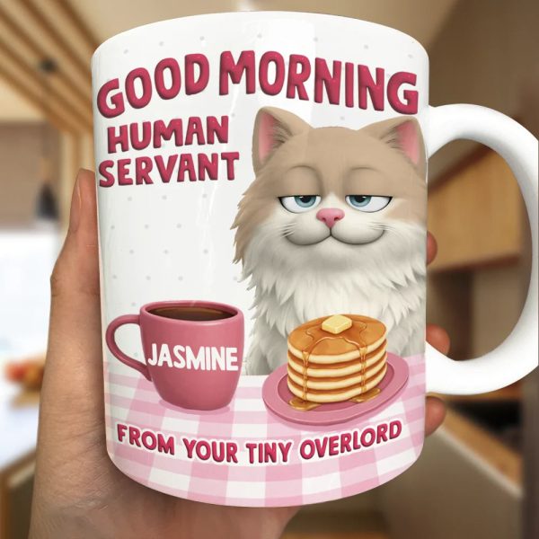 3D Effect Your Tiny Furry Overlords - Personalized White Edge-to-Edge Mug 3D Effect Your Tiny Furry Overlords - Personalized White Edge-to-Edge Mug