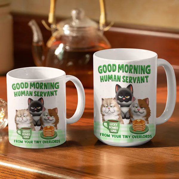 3D Effect Your Tiny Furry Overlords - Personalized White Edge-to-Edge Mug 3D Effect Your Tiny Furry Overlords - Personalized White Edge-to-Edge Mug