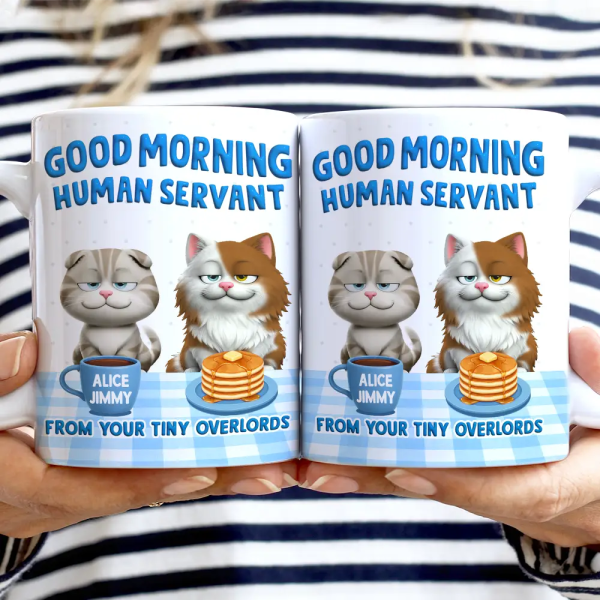 3D Effect Your Tiny Furry Overlords - Personalized White Edge-to-Edge Mug 3D Effect Your Tiny Furry Overlords - Personalized White Edge-to-Edge Mug