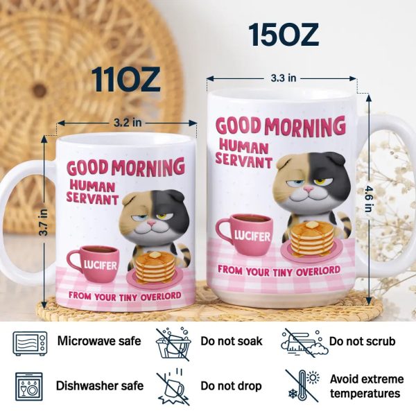 3D Effect Your Tiny Furry Overlords - Personalized White Edge-to-Edge Mug 3D Effect Your Tiny Furry Overlords - Personalized White Edge-to-Edge Mug