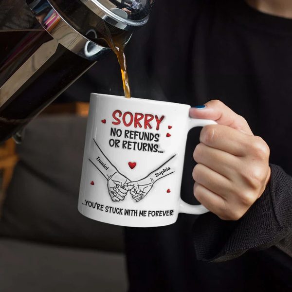 3D Inflated Effect Printed You Are Stuck With Me Forever - Personalized White Edge-to-Edge Mug 3D Inflated Effect Printed You Are Stuck With Me Forever - Personalized White Edge-to-Edge Mug