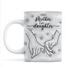 3D Inflated Like Mother Like Daughter Holding Hands Personalized Mug