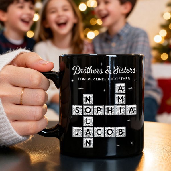3D Shining Effect Brothers Sisters Crossword Puzzle Art - Personalized Mug - Christmas Gift For Siblings, Brothers, Sisters 3D Shining Effect Brothers Sisters Crossword Puzzle Art - Personalized Mug - Christmas Gift For Siblings, Brothers, Sisters