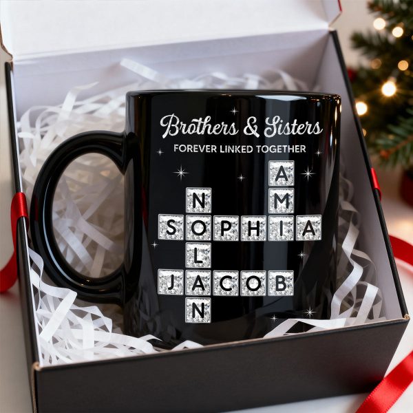 3D Shining Effect Brothers Sisters Crossword Puzzle Art - Personalized Mug - Christmas Gift For Siblings, Brothers, Sisters 3D Shining Effect Brothers Sisters Crossword Puzzle Art - Personalized Mug - Christmas Gift For Siblings, Brothers, Sisters