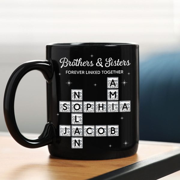 3D Shining Effect Brothers Sisters Crossword Puzzle Art - Personalized Mug - Christmas Gift For Siblings, Brothers, Sisters 3D Shining Effect Brothers Sisters Crossword Puzzle Art - Personalized Mug - Christmas Gift For Siblings, Brothers, Sisters