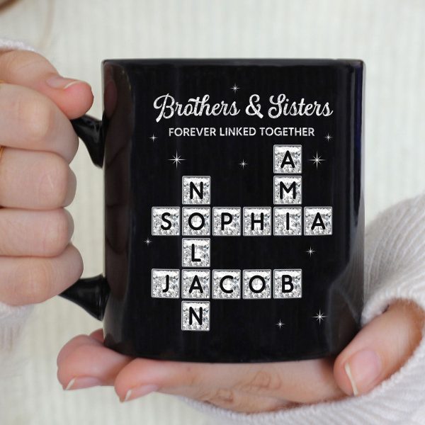 3D Shining Effect Brothers Sisters Crossword Puzzle Art - Personalized Mug - Christmas Gift For Siblings, Brothers, Sisters 3D Shining Effect Brothers Sisters Crossword Puzzle Art - Personalized Mug - Christmas Gift For Siblings, Brothers, Sisters