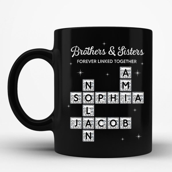 3D Shining Effect Brothers Sisters Crossword Puzzle Art - Personalized Mug - Christmas Gift For Siblings, Brothers, Sisters 3D Shining Effect Brothers Sisters Crossword Puzzle Art - Personalized Mug - Christmas Gift For Siblings, Brothers, Sisters