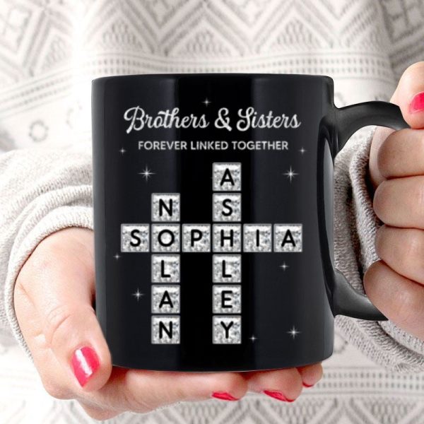 3D Shining Effect Brothers Sisters Crossword Puzzle Art - Personalized Mug - Christmas Gift For Siblings, Brothers, Sisters 3D Shining Effect Brothers Sisters Crossword Puzzle Art - Personalized Mug - Christmas Gift For Siblings, Brothers, Sisters