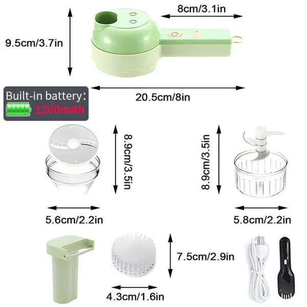 4 In 1 Slicer Garlic Masher Mini Chopper Blender