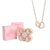 4-Leaf Clover Eternal Rose Jewelry Box with Necklace Gift 4-Leaf Clover Eternal Rose Jewelry Box with Necklace Gift