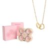 4-Leaf Clover Eternal Rose Jewelry Box with Necklace Gift 4-Leaf Clover Eternal Rose Jewelry Box with Necklace Gift