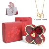 4-Leaf Clover Eternal Rose Jewelry Box with Necklace Gift 4-Leaf Clover Eternal Rose Jewelry Box with Necklace Gift