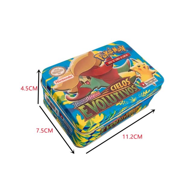 42pcs/set Iron Metal Box Pokemon Cards