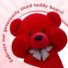 47-Inch Giant Red Teddy Bear Plush Toy Soft and Fluffy Stuffed Animal for Gifts 47-Inch Giant Red Teddy Bear Plush Toy Soft and Fluffy Stuffed Animal for Gifts