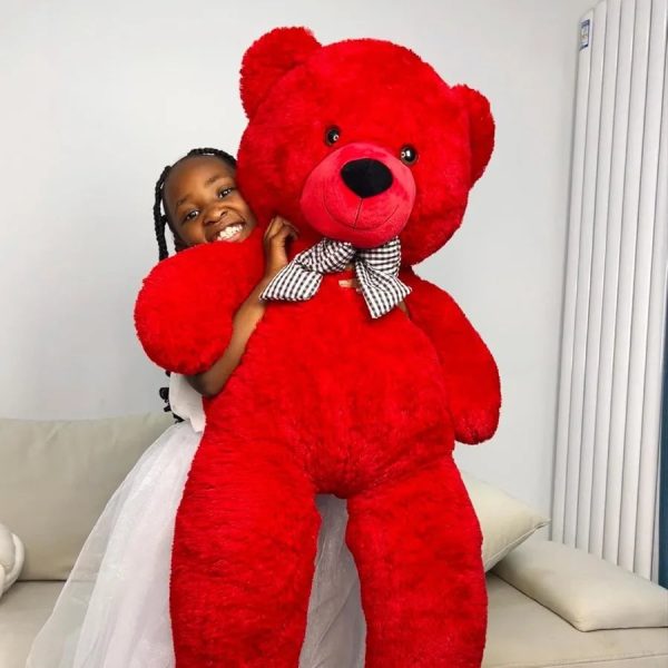47-Inch Giant Red Teddy Bear Plush Toy Soft and Fluffy Stuffed Animal for Gifts 47-Inch Giant Red Teddy Bear Plush Toy Soft and Fluffy Stuffed Animal for Gifts