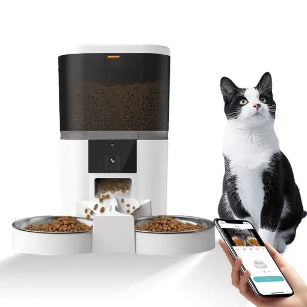 4L Smart Pet Feeder with Camera Automatic Timing Dispenser 4L Smart Pet Feeder with Camera Automatic Timing Dispenser