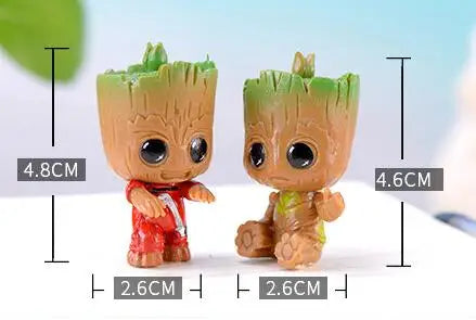 4pcs/set Guardians of The Galaxy Avengers Tiny groot Cute Baby Tree Man Model Figure