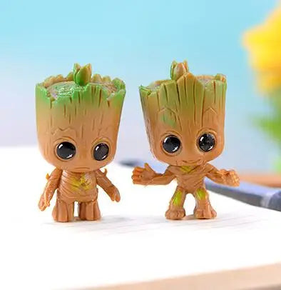 4pcs/set Guardians of The Galaxy Avengers Tiny groot Cute Baby Tree Man Model Figure