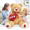 5 Ft Giant Teddy Bear with Love Heart 5 Ft Giant Teddy Bear with Love Heart