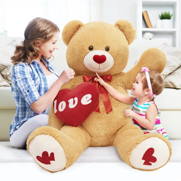 5 Ft Giant Teddy Bear with Love Heart 5 Ft Giant Teddy Bear with Love Heart