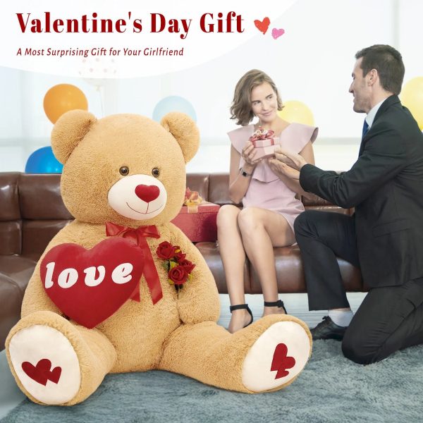 5 Ft Giant Teddy Bear with Love Heart 5 Ft Giant Teddy Bear with Love Heart