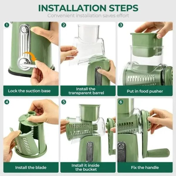 5 In 1 Rotary Gourmet Cheese Grater 5 In 1 Rotary Gourmet Cheese Grater