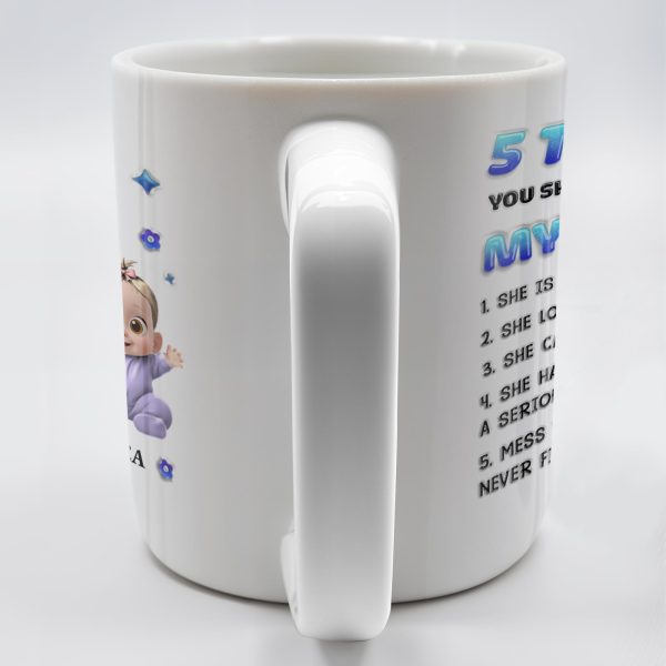 5 Things You Should Know About My Grandma, Cartoon Grandma And Baby - Personalized Custom Coffee Mug - GRM068_MG 5 Things You Should Know About My Grandma, Cartoon Grandma And Baby - Personalized Custom Coffee Mug - GRM068_MG